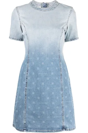 Givenchy Abito corto denim con effetto sfumato