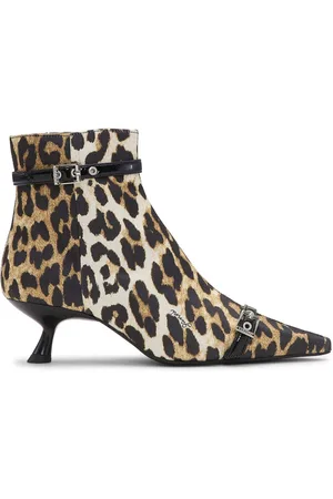 Ganni Stivaletti con stampa leopardata