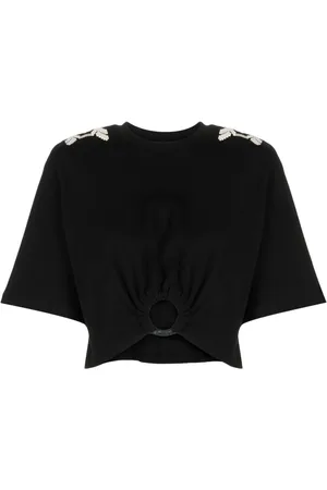 JOHANNA ORTIZ T-shirt Ensenada crop con ricamo