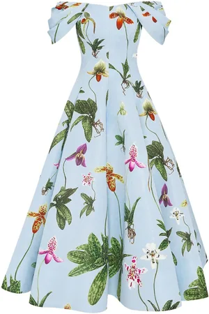 Oscar de la Renta Abito da sera Orchid con spalle scoperte