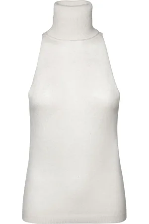Cashmere In Love Top smanicato a collo alto