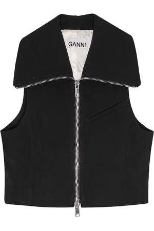 Ganni Canotta smanicata con zip