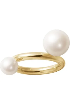 SOPHIE BILLE BRAHE Anello La Grace in giallo 14kt riciclato con perla d