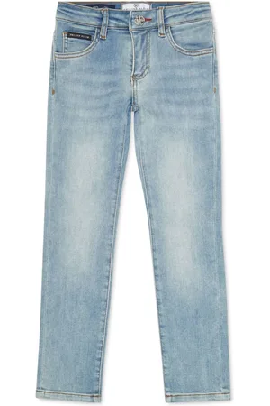 Philipp Plein Jeans dritti con applicazione