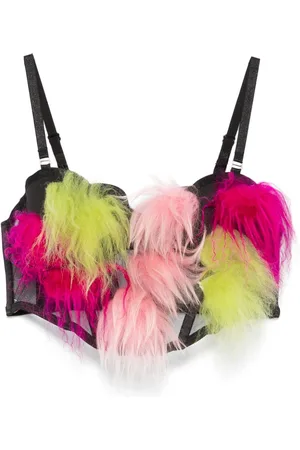 LOULOU Top con dettaglio di piume
