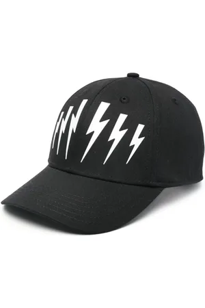 Neil Barrett Cappello da baseball con logo Bolt in rilievo