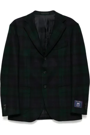 MAN ON THE BOON. Blazer monopetto a quadri