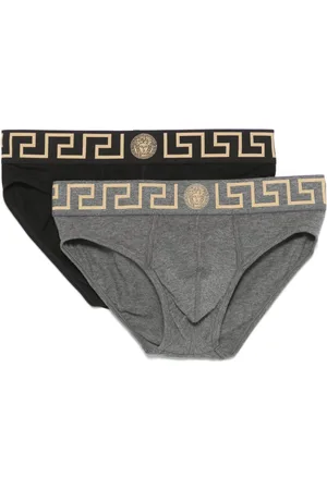 VERSACE Set di 2 slip con bordo Greca