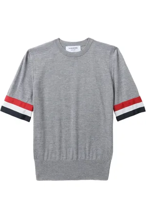 Thom Browne Maglione con bordi tricolore