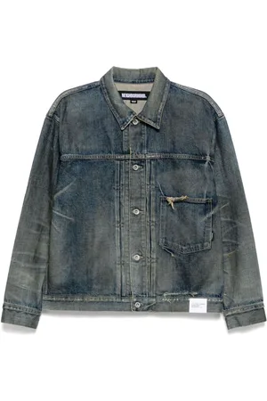 NEIGHBORHOOD Giacca denim con effetto slavato