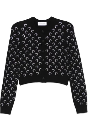 Marine Serre Cardigan Moon con strass