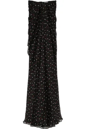 Alexander McQueen Abito in seta senza spalline