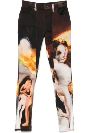 MUGLER Pantaloni con stampa tramonto x Ambera Wellmann