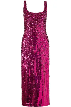 Carolina Herrera Abito midi con paillettes