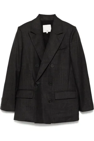 tibi Blazer denim a quadri