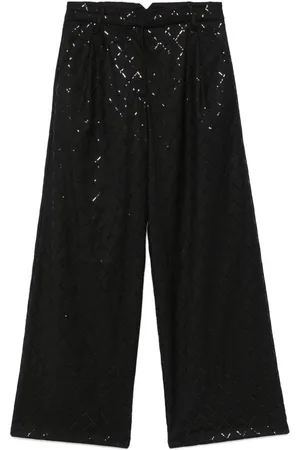 ROTATE Pantaloni a gamba ampia con paillettes