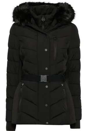 Michael Kors Cappotto Scuba con rifinitura in pelliccia sintetica