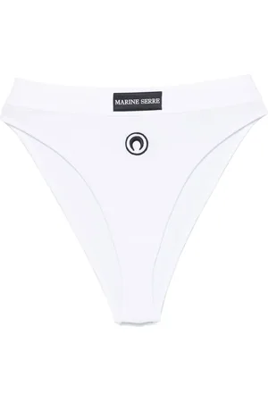 Marine Serre Slip con ricamo Crescent Moon