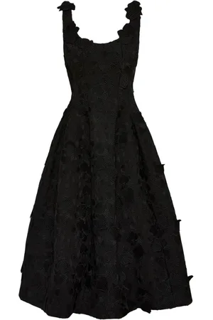 Oscar de la Renta Abito midi Orchid con ricamo