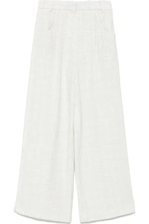 Maje Pantaloni in tweed a gamba ampia