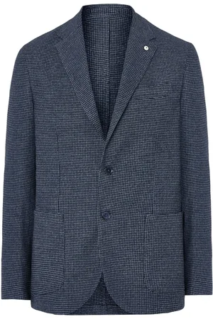 LUIGI BIANCHI MANTOVA Blazer con motivo pied-de-poule