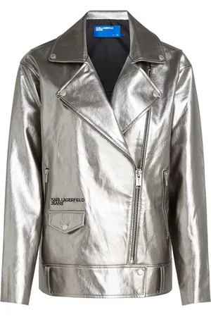 Karl Lagerfeld Giacca biker metallizzata