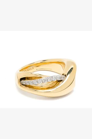 NIKOS KOULIS Anello in giallo 18kt con diamanti