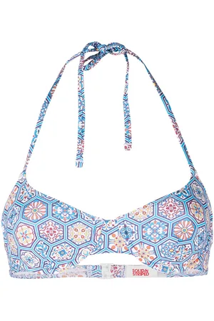 Solid Top bikini Ginger con motivo geometrico