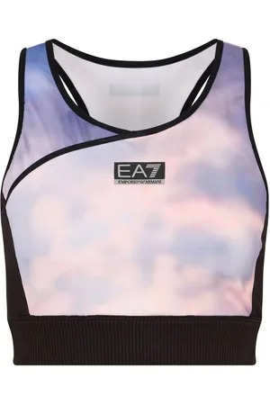 EA7 Top a compressione con stampa