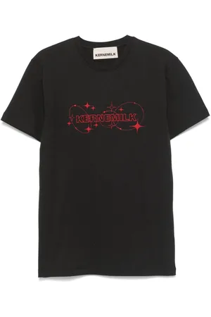 Kernemilk T-shirt con ricamo