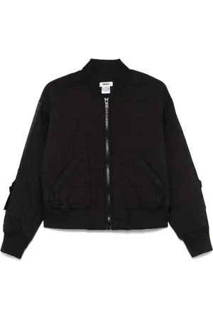 DKNY Bomber trapuntato decorato con logo