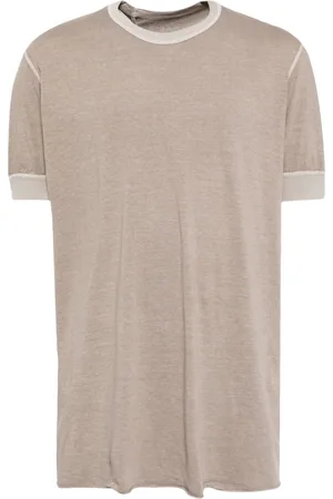 11 BY BORIS BIDJAN SABERI T-shirt con orlo a taglio vivo