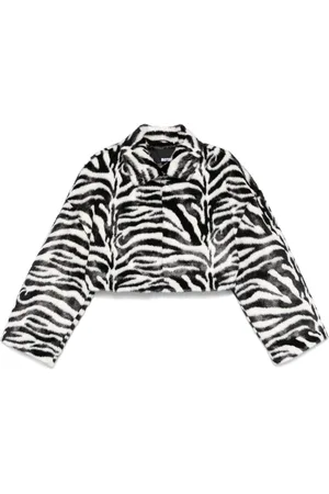 ROTATE Bomber con stampa zebra in pelliccia sintetica