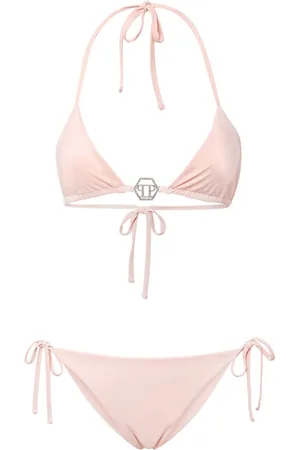 Philipp Plein Set bikini con placca logo