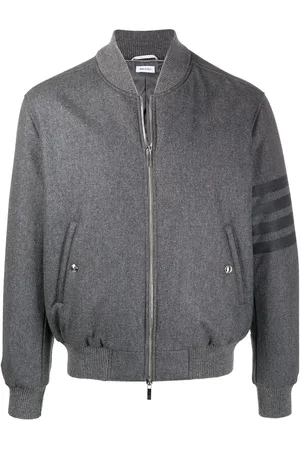 Thom Browne Bomber con zip e dettaglio a 4 righe