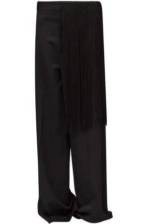 Maison Margiela Pantaloni svasati con frange