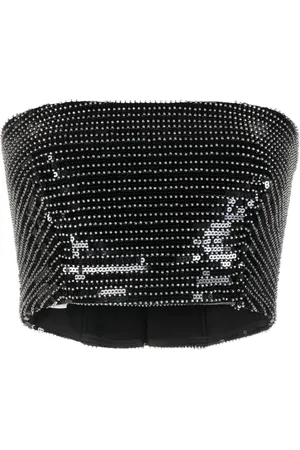 GEMY MAALOUF Top crop con paillettes