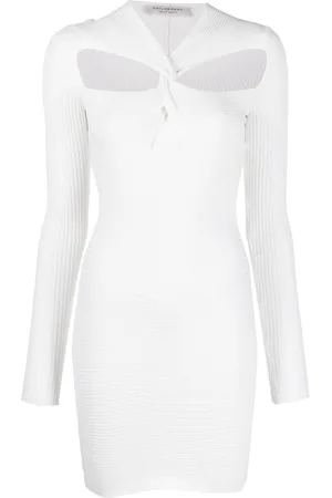 Serafini Abito corto a coste con dettaglio cut-out