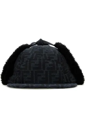 Fendi Cappello in tela con logo FF
