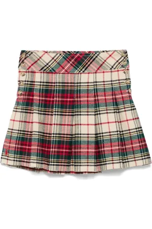 Ralph Lauren Gonna plissettata tartan