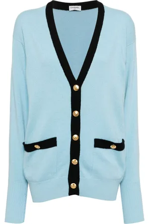 CHANEL Cardigan con scollo a V anni 