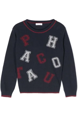 PATACHOU Maglione con logo a intarsi