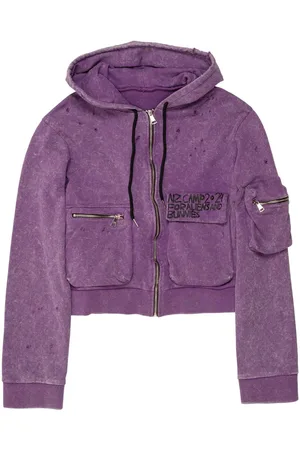 Natasha Zinko Felpa cargo crop con cappuccio