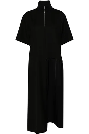 Plan C Abito midi con mezza zip