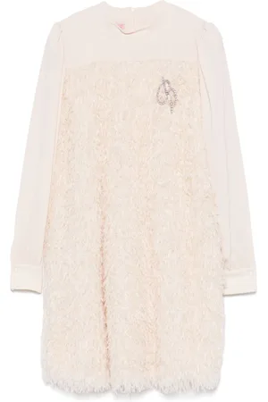 MISS BLUMARINE Abito con inserto di piume