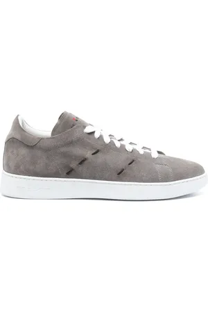 Kiton Sneakers in pelle con cuciture