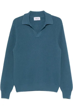 D4.0 Maglione stile polo in lana vergine