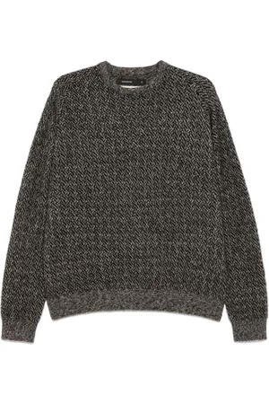 Frenckenberger Maglione con motivo pied-de-poule