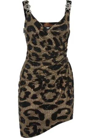 Philipp Plein Abito corto leopardato