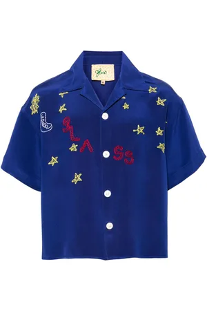 Glass Cypress Camicia con ricamo Nightsky